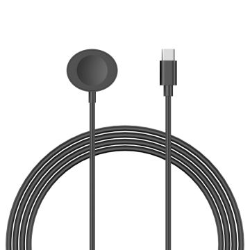 Apple Watch 1m Type-C Port Charging Cable Oval Wireless Charging Dock - Black