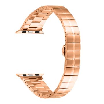 Apple Watch Series 49mm - 45mm - 44mm - 42mm Stainless Steel Strap - Rose Gold