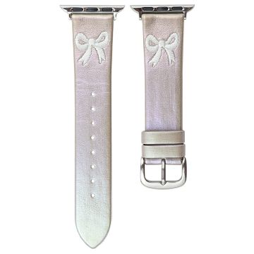 Apple Watch Series 49mm - 45mm - 44mm - 42mm Watch Band Bowknot Decor - Gradient Light Purple