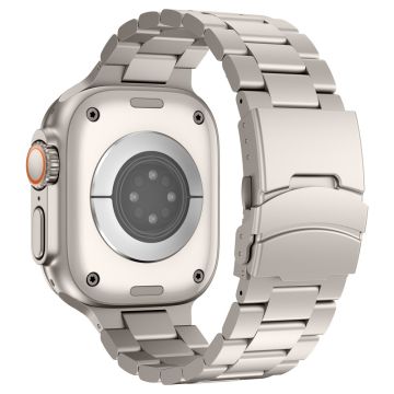 Apple Watch Series 49mm - 45mm - 44mm - 42mm 3-Bead Titanium Alloy Watch Strap - Titanium