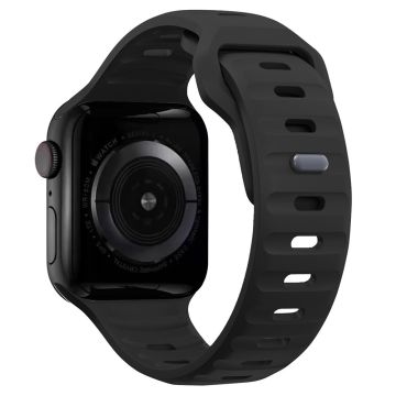 KALEBOL Apple Watch Series 49mm - 45mm - 44mm - 42mm Silicone Watch Band - Black