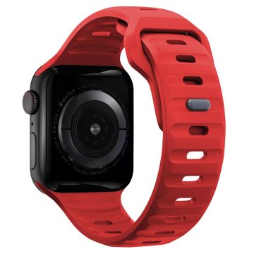 KALEBOL Apple Watch Series 49mm - 45mm - 44mm - 42mm Silicone Watch Band - Red