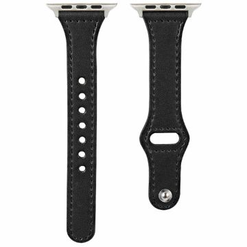 KALEBOL Apple Watch Series 49mm - 45mm - 44mm - 42mm Watch Strap, Small Buckle - Black