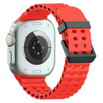 Silicone Strap for Apple Watch Series 49mm - 45mm - 44mm - 42mm - Red