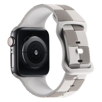 KALEBOL Strap for Apple Watch Series 49mm - 45mm - 44mm - 42mm Silicone Band - Light Grey