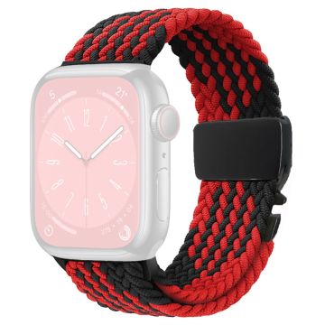 Strap Apple Watch Series 49mm - 45mm - 44mm - 42mm Watch Band - Z-Shape Black+Red