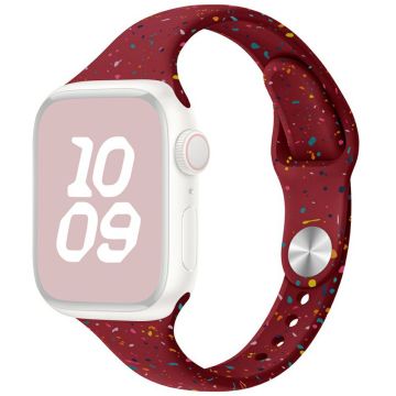 Silicone Strap Apple Watch Series 49mm - 45mm - 44mm - 42mm Band - Wine Red