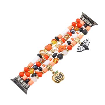 Halloween Beaded Strap Apple Watch Series 49mm - 45mm - 44mm - 42mm - Bat