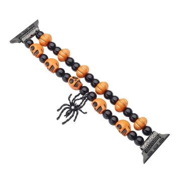 Halloween Spider / Bat Beaded Strap Apple Watch Series 49mm - 45mm - 44mm - 42mm - Spider