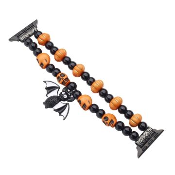 Halloween Spider / Bat Beaded Strap Apple Watch Series 49mm - 45mm - 44mm - 42mm - Bat