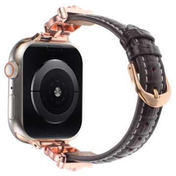 Apple Watch Series 49mm - 45mm - 44mm - 42mm Watchband - Rose Gold / Black