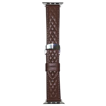 Genuine Cowhide Leather Strap Apple Watch Series 49mm - 45mm - 44mm - 42mm - Dark Coffee