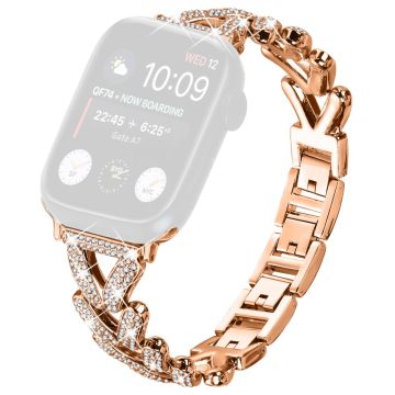 Metal Watch Band Apple Watch 10 46mm / Ultra 2 / Ultra 49mm / SE (2023) / (2022) / (2020) 6 5 4 44mm / 3 2 1 42mm - Rose Gold