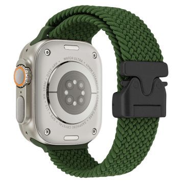 Wrist Strap Apple Watch Series 10 46mm Parachute Buckle Nylon Watch Band - Green