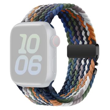 Nylon Strap Apple Watch Series 10 46mm Parachute Buckle Watch Band - Colorful Denim