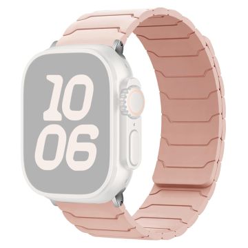 Silicone Strap Apple Watch Series 10 46mm Magnetic Band - Pink