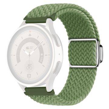 KALEBOL 20mm Magnetic Watch Strap Samsung Galaxy Watch6 Classic 43mm / 47mm / Huawei Watch GT 4 41mm Nylon Band - Cactus Green