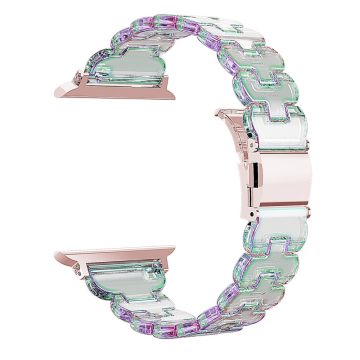 Watch Band Apple Watch Series 10 46mm Electroplated Bump Resistant Glitter Strap - Laser Transparent