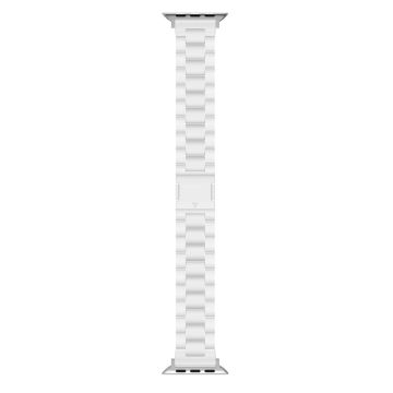 Watch Band Apple Watch Series 10 46mm Magnetic Clasp Candy 3-Bead Wrist Strap - White