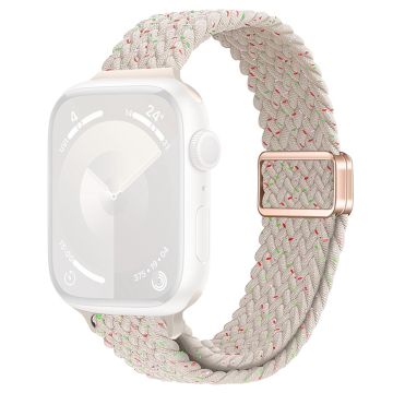 KALEBOL Braided Watch Strap Apple Watch Series 10 46mm Magnetic Nylon Wristbands - Spring Cherry