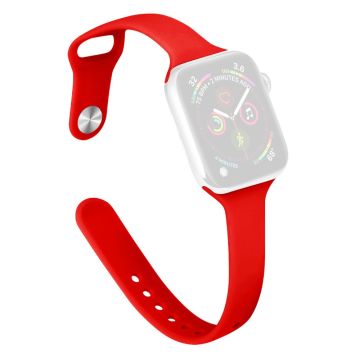 KALEBOL Silicone Watch Band Apple Watch Series 10 46mm Replacement Strap - Red