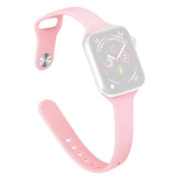 KALEBOL Silicone Watch Band Apple Watch Series 10 46mm Replacement Strap - Light Pink