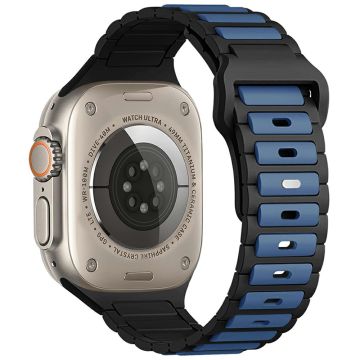 KALEBOL Silicone Watch Strap Apple Watch Series 10 46mm - Blue + Black