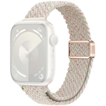KALEBOL Braided Watch Band Apple Watch Series 10 46mm Elastic Nylon Strap - Colorful Starlight