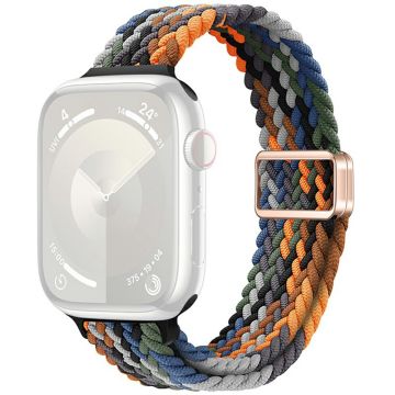 KALEBOL Braided Watch Band Apple Watch Series 10 46mm Elastic Nylon Strap - Camo