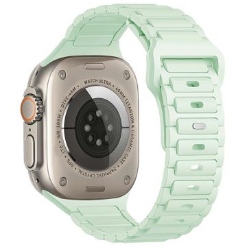 KALEBOL Watch Strap Apple Watch Series 10 46mm Three Bead Silicone Band - Mint Green