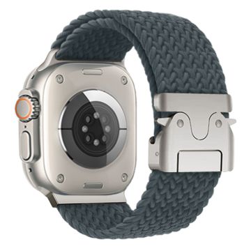 Braided Strap Apple Watch Series 10 46mm Watch Band 24mm Parachute Buckle - Lake Green
