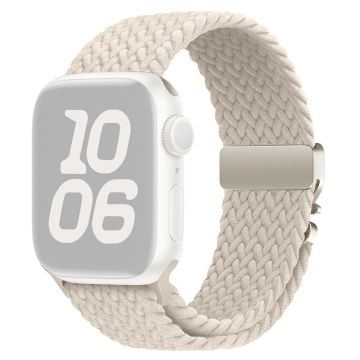 KALEBOL Nylon Strap Apple Watch Series 10 46mm Parachute Buckle Watch Band - Starlight