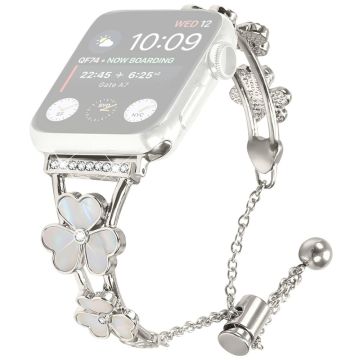 Watchband Apple Watch Series 10 46mm Heart Clover Zinc Alloy Metal Strap - Starlight