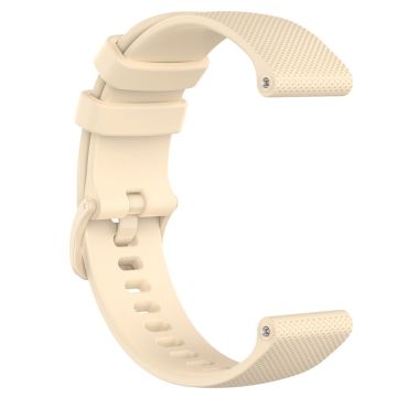 18mm Watch Band Garmin Vivomove 3S / GarminMove 3S / Vivoactive 4S 40mm 45mm / GarminActive S Grid Texture Silicone Strap - Beige