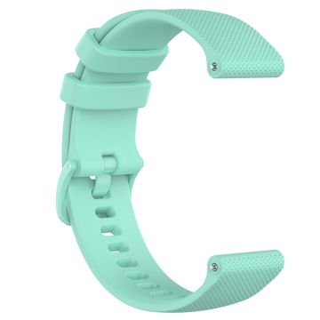 18mm Watch Band Garmin Vivomove 3S / GarminMove 3S / Vivoactive 4S 40mm 45mm / GarminActive S Grid Texture Silicone Strap - Teal