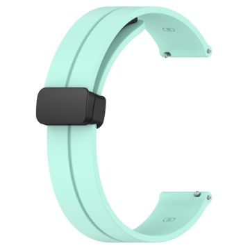 KALEBOL 20mm Magnetic Buckle Strap Samsung Galaxy Watch6 Classic 47mm / 43mm / Huawei Watch GT 3 Pro 43mm Silicone Watch Band - Teal
