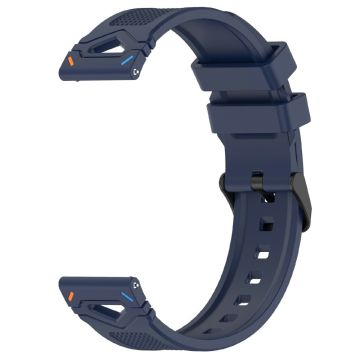 KALEBOL 22mm Dot Pattern Silicone Strap Samsung Galaxy Watch3 45mm / Huawei Watch GT 5 46mm / GT 5 Pro 46mm Watch Band - Navy Blue+Colorful Adapter