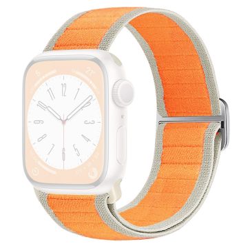 Watch Band Apple Watch Series 10 46mm Elastic Nylon Figure-8 Buckle Strap - Orange