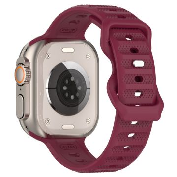 Silicone Dot Design Wrist Strap for Apple Watch - Wine Red