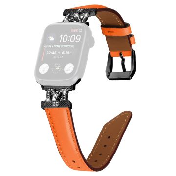 Apple Watch Universal 49mm/45mm/42mm Strap Watch Band with Black Buckle - Orange