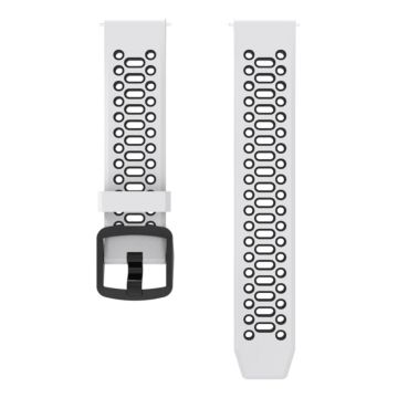 Coros Pace 2 / Garmin vivoactive 5 / GarminActive 5 / Venu Sq 2 Dual Color Watch Strap 20mm Silicone Watchband - White / Black