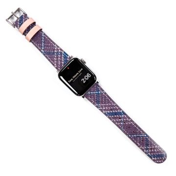 Apple Watch Series 49mm - 45mm - 44mm - 42mm Universal Leather Watch Strap - Purple