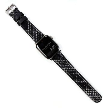 Apple Watch Series 49mm - 45mm - 44mm - 42mm Universal Leather Watch Strap - Black