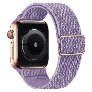 Apple Watch Series 49mm - 45mm - 44mm - 42mm Universal Watch Band Elastic Nylon Strap - Lavender