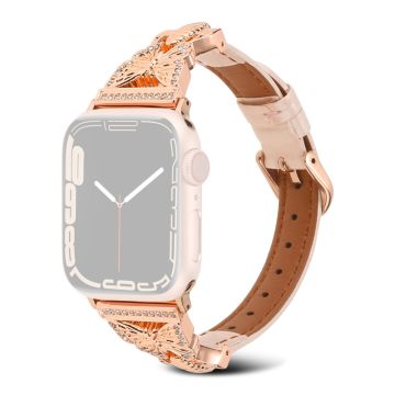 Apple Watch Series 49mm - 45mm - 44mm - 42mm Universal Replacement Watch Band - Pink / Rose Gold Buckle Buckle