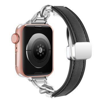 Apple Watch Series 49mm - 45mm - 44mm - 42mm Universal Magnetic Watch Band Strap - Black