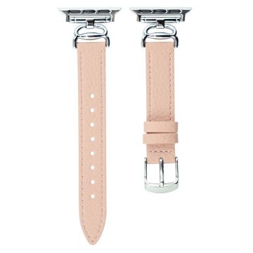 Replacement Band Apple Watch 49mm / 45mm / 44mm / 42mm Leather Strap - Pink