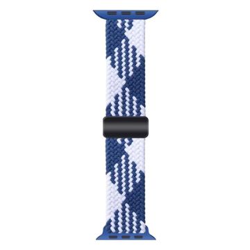 Apple Watch 49mm / 45mm / 44mm / 42mm Nylon Wristband Bracelet - Blue+White
