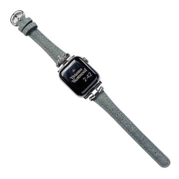 Apple Watch 49mm / 45mm / 44mm / 42mm Wristband Bracelet - Washing Blue / Silver Buckle