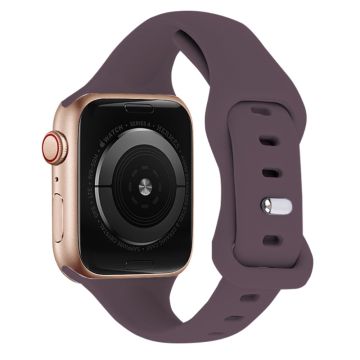 KALEBOL Apple Watch 49mm / 45mm / 44mm / 42mm Slim Silicone Band, Size: L - Smoke Purple